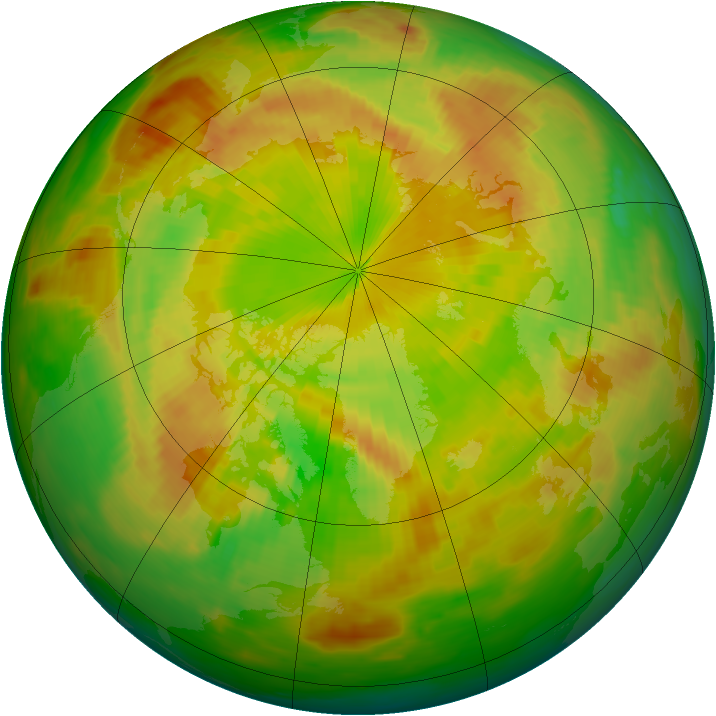 Arctic ozone map for 03 June 1987
